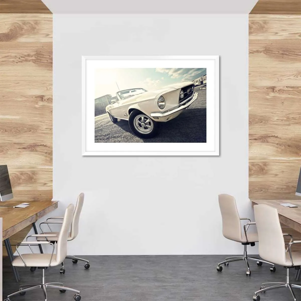 1968 Ford Mustang Convertible Car Wall Art
