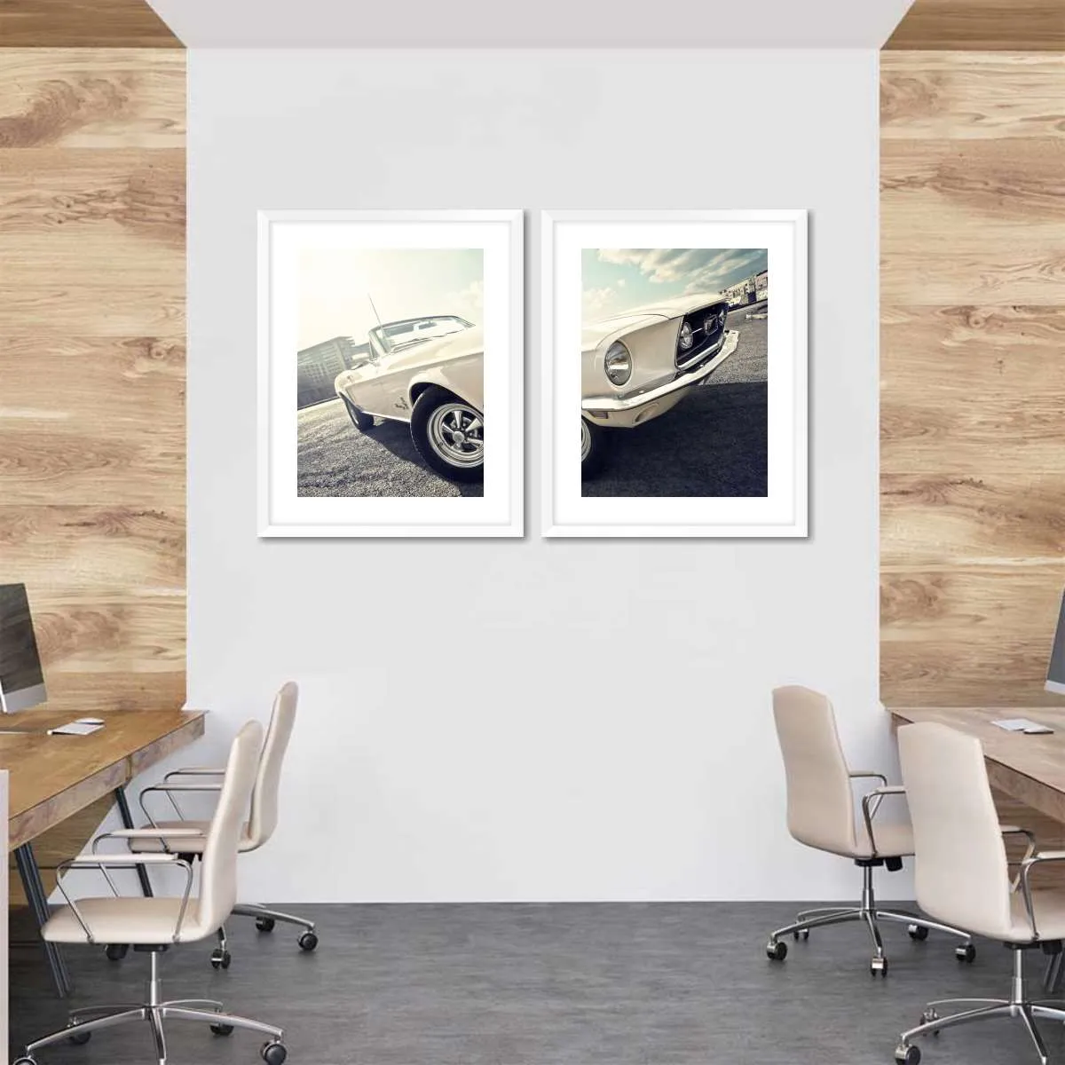 1968 Ford Mustang Convertible Car Wall Art