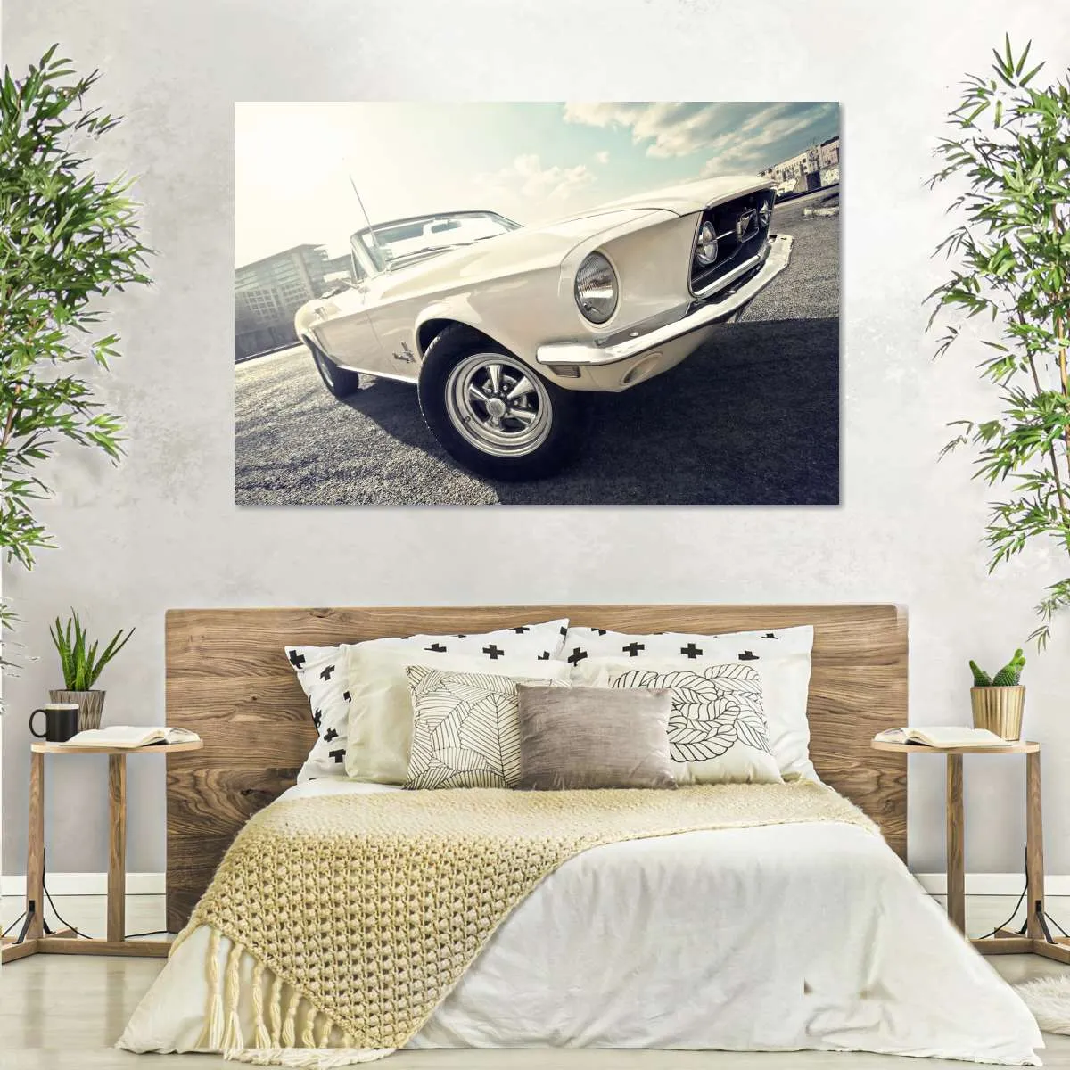 1968 Ford Mustang Convertible Car Wall Art