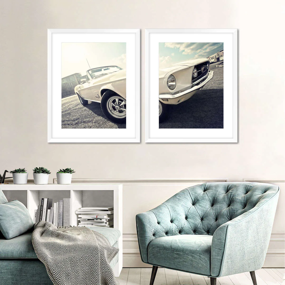 1968 Ford Mustang Convertible Car Wall Art