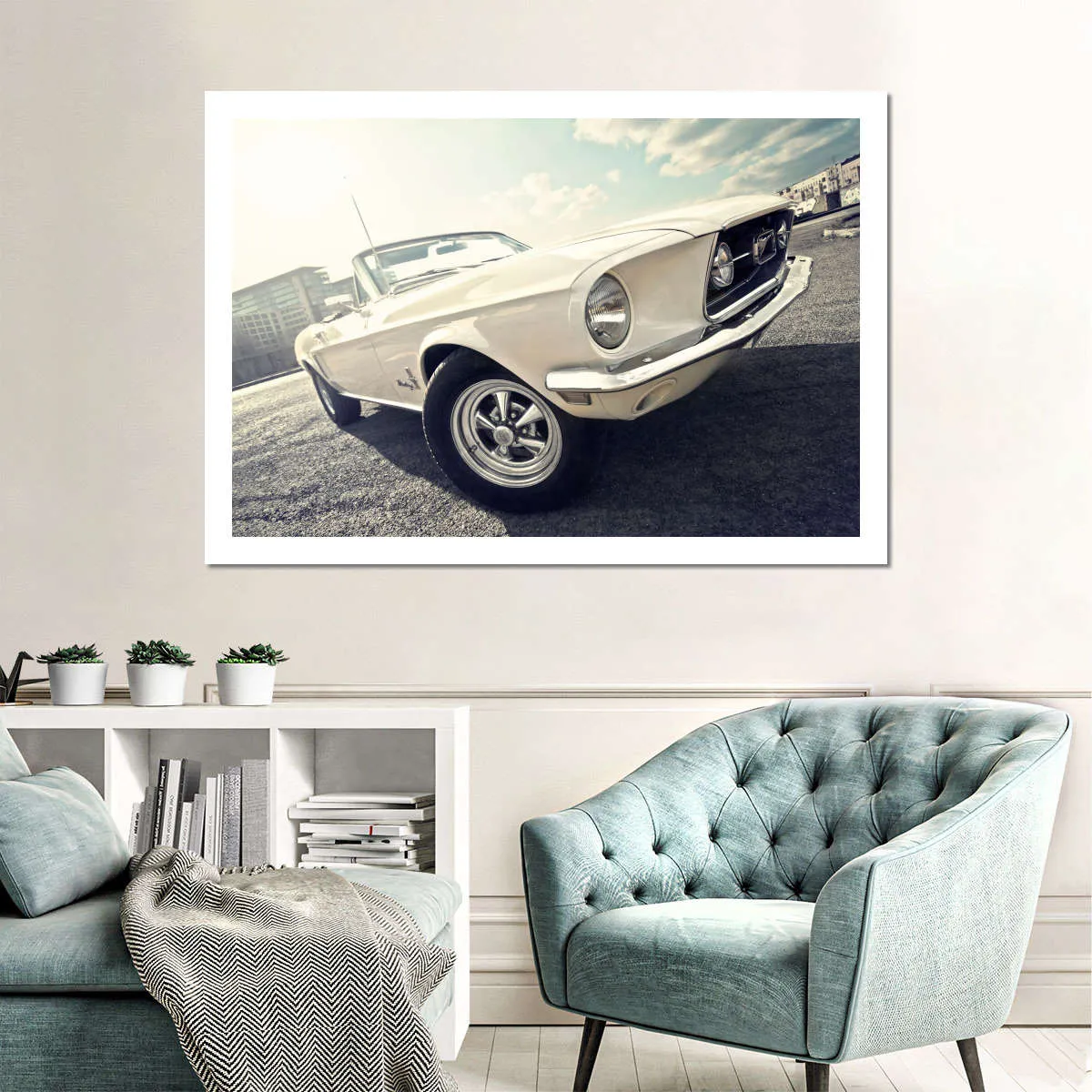 1968 Ford Mustang Convertible Car Wall Art