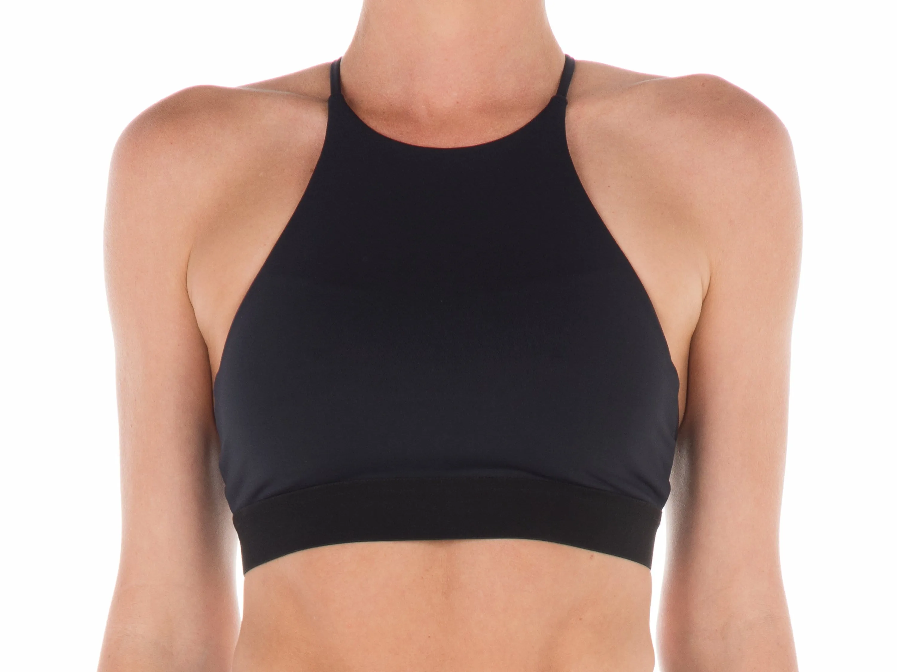 Black | Mahina High Neck Top