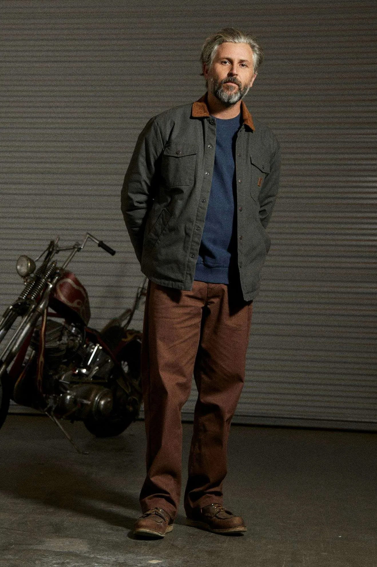 Durham Builders Waxed Canvas Long Sleeve Flannel Lined Jacket - Washed Black