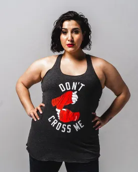 'DON'T CROSS ME' TANK - GREY
