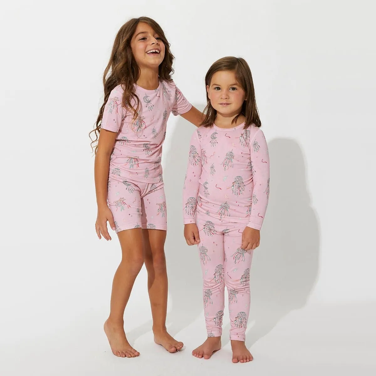Dreamcatcher Pink Bamboo Kids Pajamas