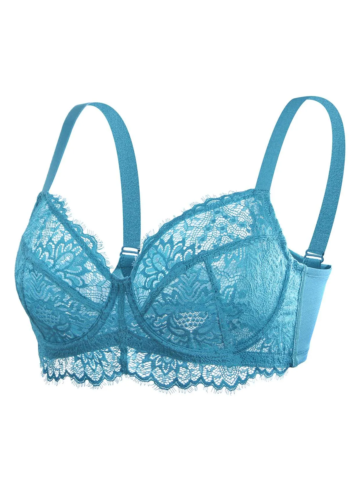 HSIA Sunflower Underwire Horizon Blue Lace Bra Set