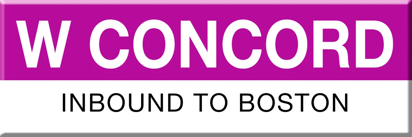 MBTA Commuter Rail West Concord Station Magnet