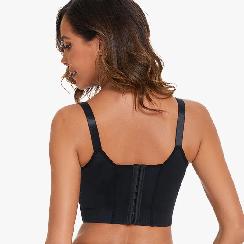 SheCurve® Full-Coverage Back Smoothing Bra - Black Beige (2 PCS)