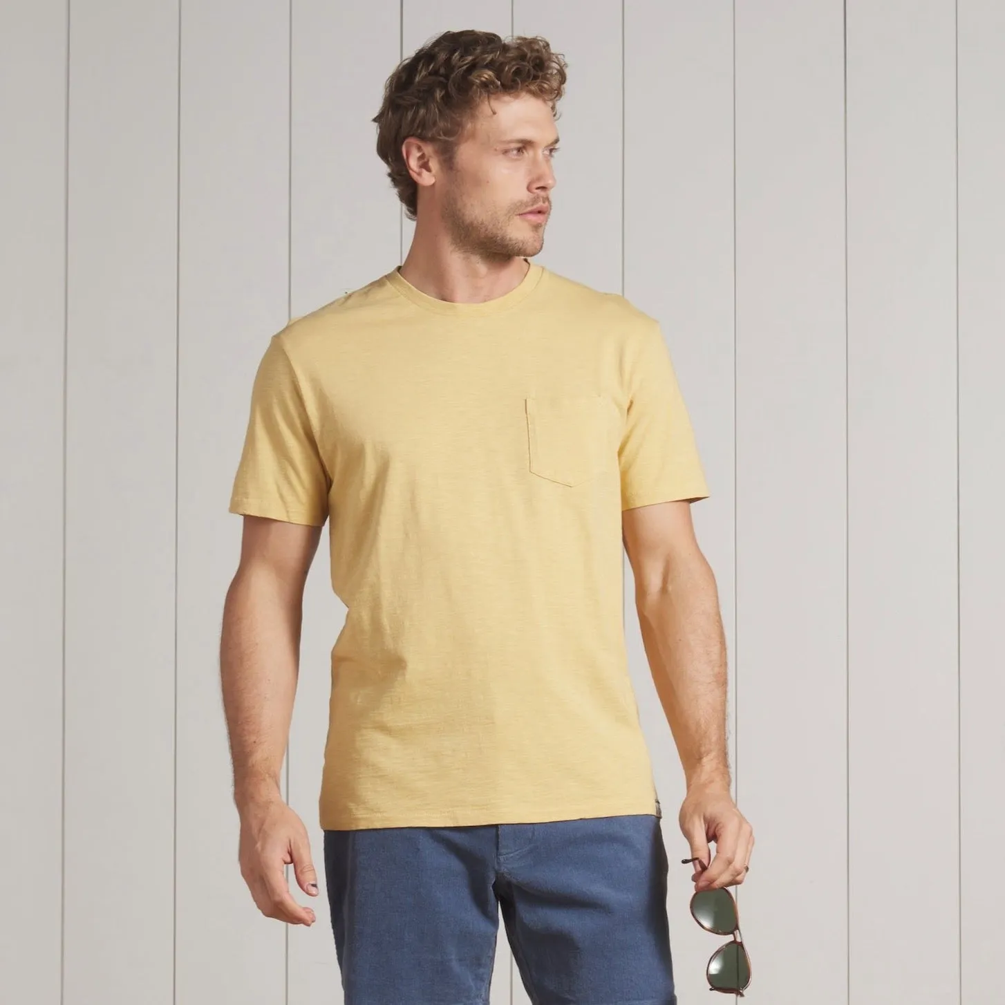 Sunwashed Pocket Tee - Pineapple Slice