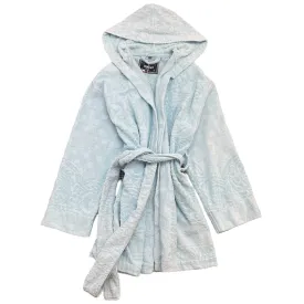 Women's Barocco Terry Cloth Bath Robe Blue Size M