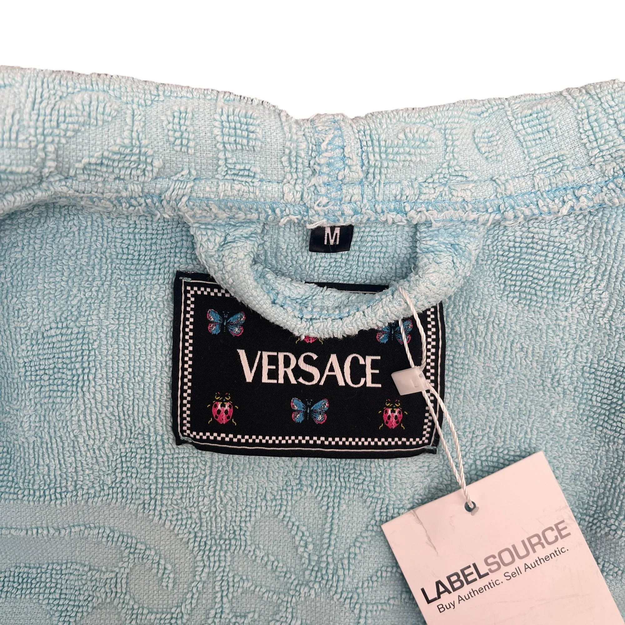 Women's Barocco Terry Cloth Bath Robe Blue Size M